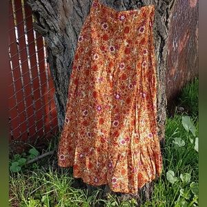 Luna Moon Floral Maxi Skirt sz M